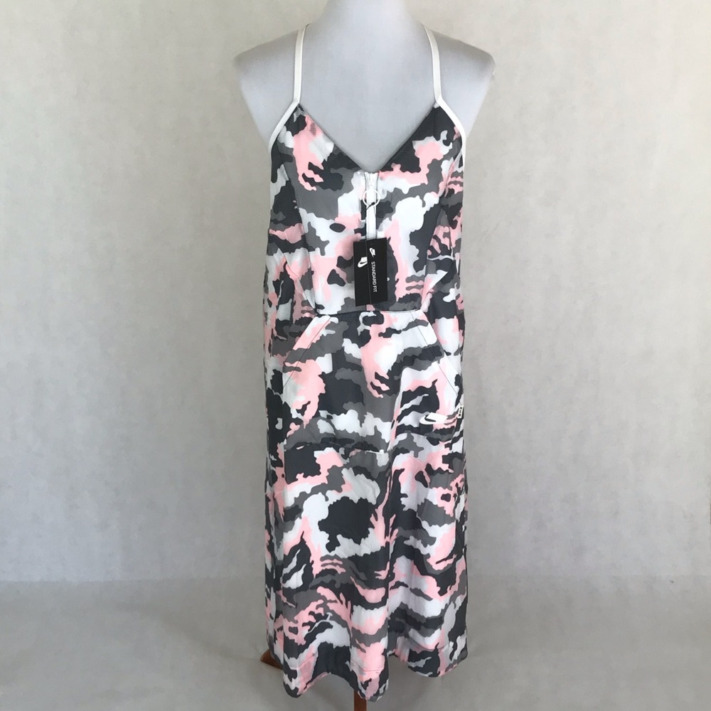 Nike Sportswear pink and gray Camo tent dress
